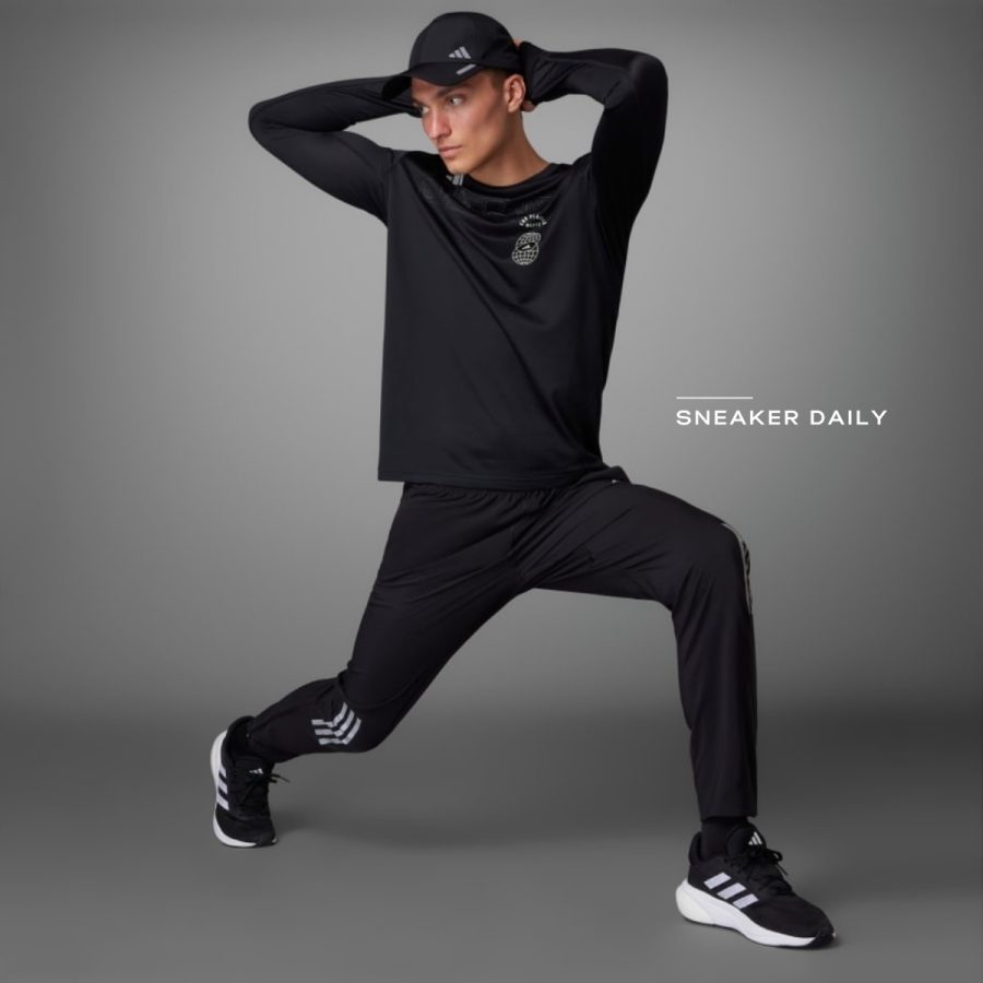 quần adidas own the run woven astro pants - black hr6611