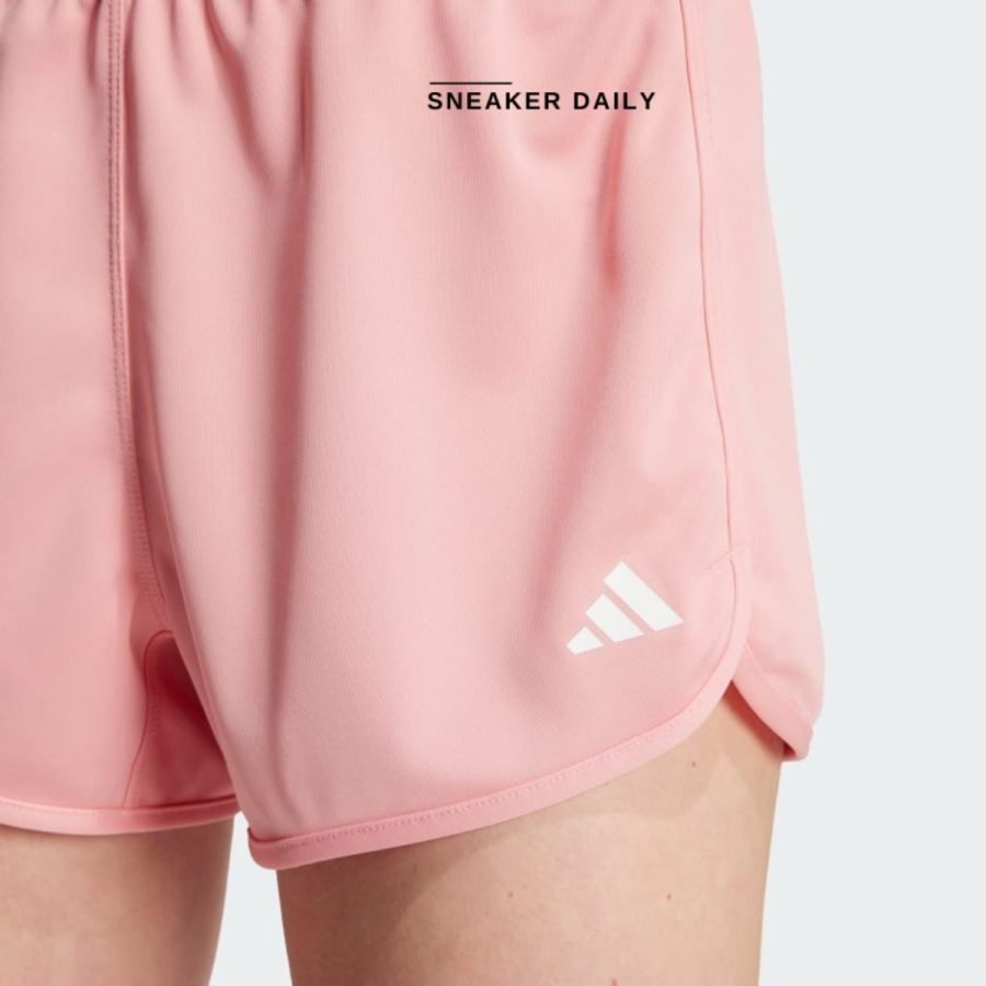 quần adidas pacer essentials knit high-rise shorts - semi pink spark ix1025