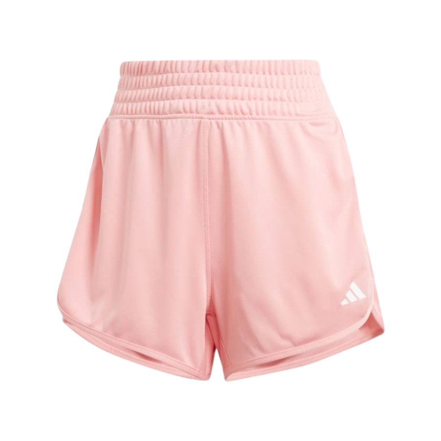 quần adidas pacer essentials knit high-rise shorts - semi pink spark ix1025