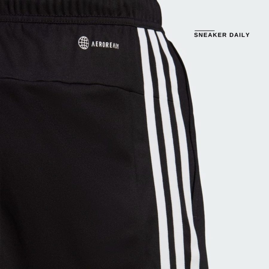 quần adidas train essentials piqué 3-stripes training shorts - black ib8243