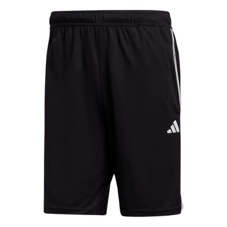 quần adidas train essentials piqué 3-stripes training shorts - black ib8243