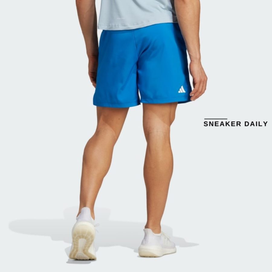 quần adidas train icons big logo training shorts - bright royal in9811