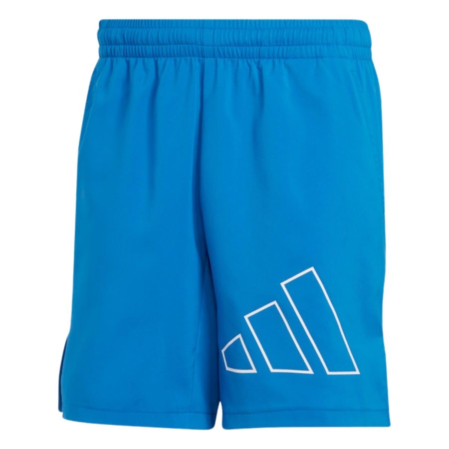 quần adidas train icons big logo training shorts - bright royal in9811