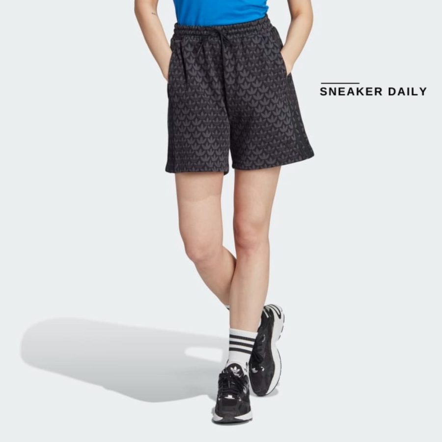 quần adidas trefoil monogram shorts - black ii3189