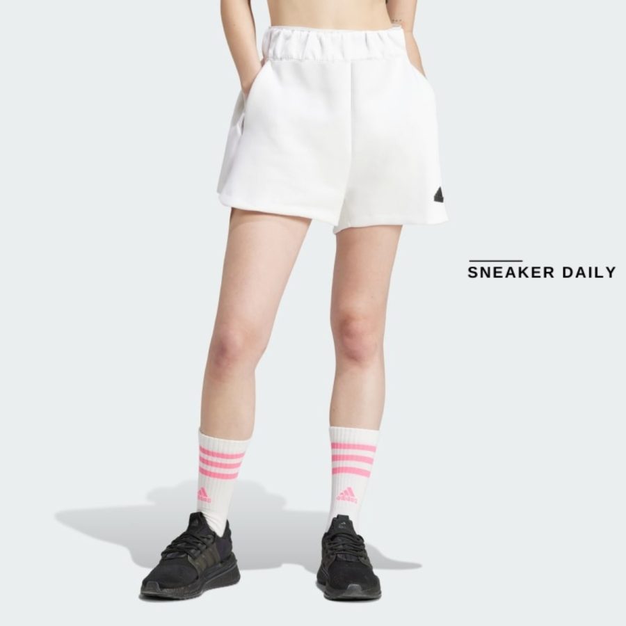 quần adidas z.n.e. shorts - white in5149