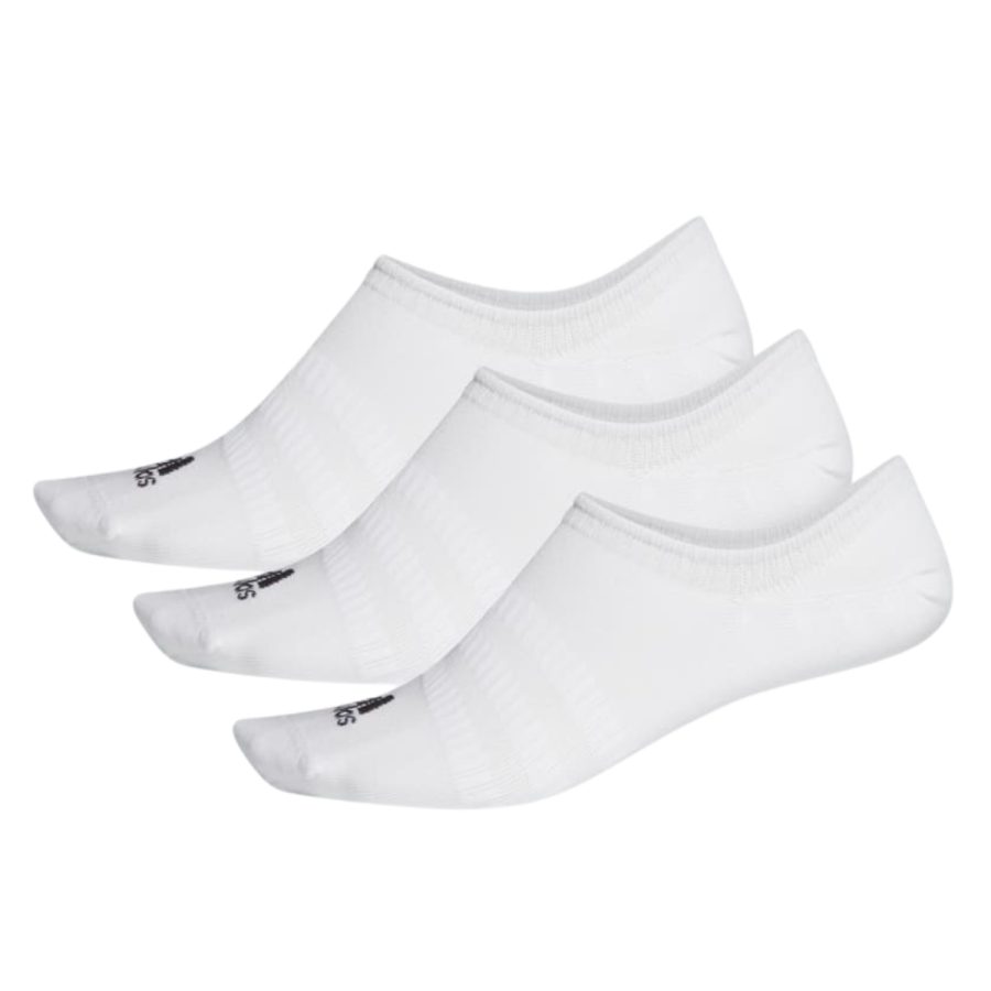 tất adidas no-show socks 3 pairs - white dz9415