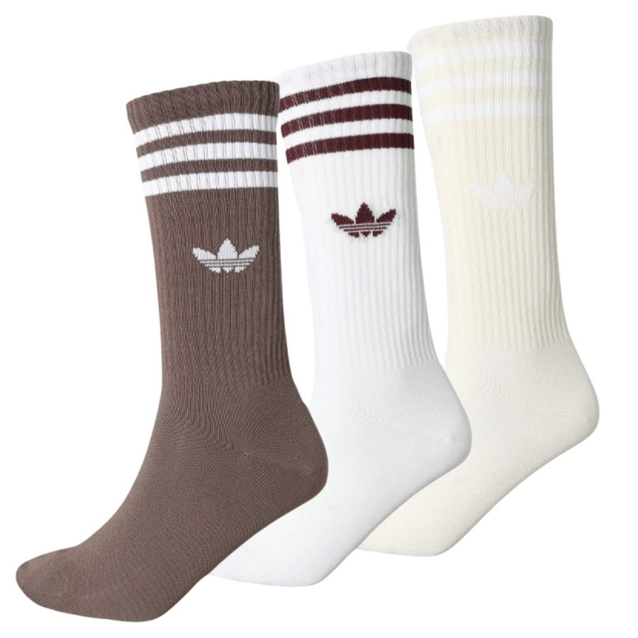 tất adidas solid crew socks 3 pairs 'wonder white/earth strata/white' iu2654