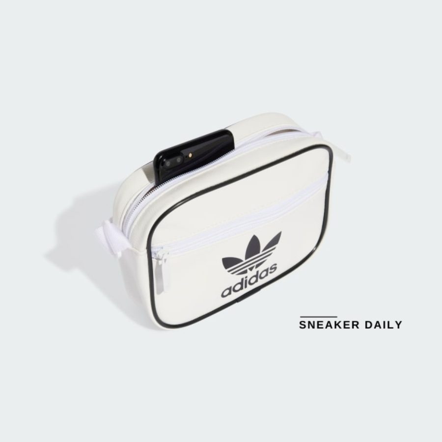 túi adidas adicolor classic mini airliner bag - white ix7484