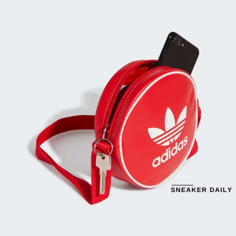 túi adidas adicolor classic round bag - better scarlet ix7489