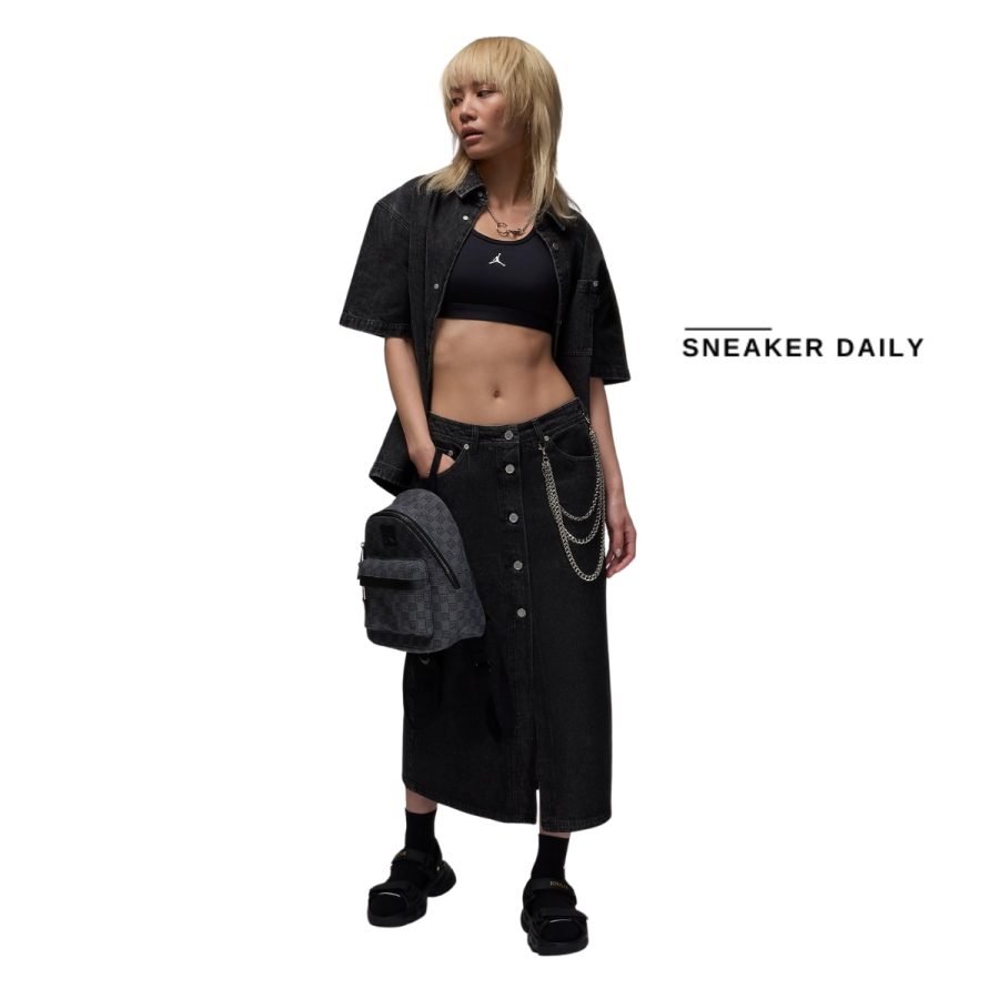 váy jordan women's denim skirt fv7096-010