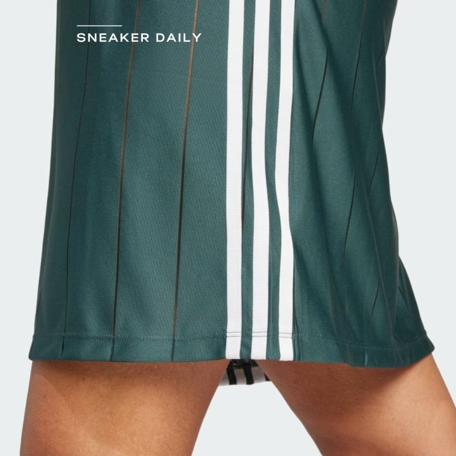 váy adidas adicolor 3-stripes pinstripe dress - mineral green ix5507