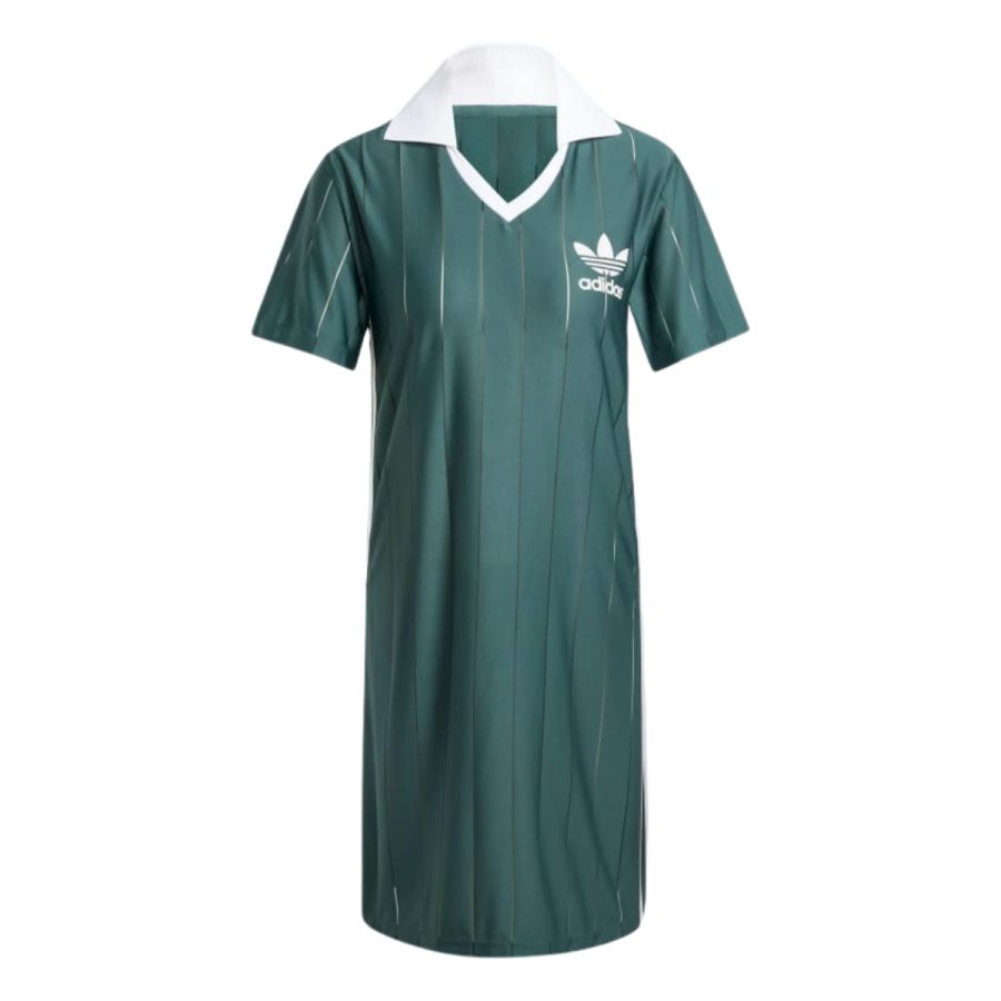 váy adidas adicolor 3-stripes pinstripe dress - mineral green ix5507