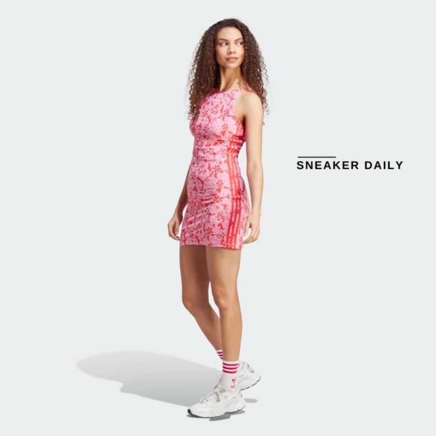 váy adidas island club tight dress - clear pink iu0647