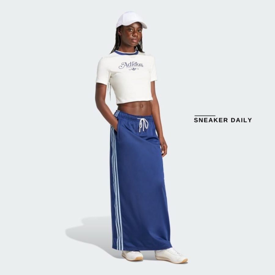 váy adidas sporty maxi skirt - dark blue ix3538