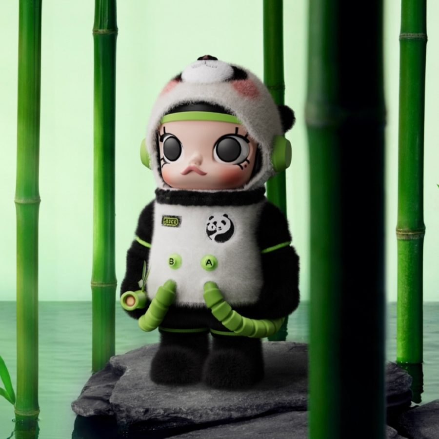 mô hình mega space molly 400% panda popmart mega collection molly joy and panda - size 30cm 6941848244388