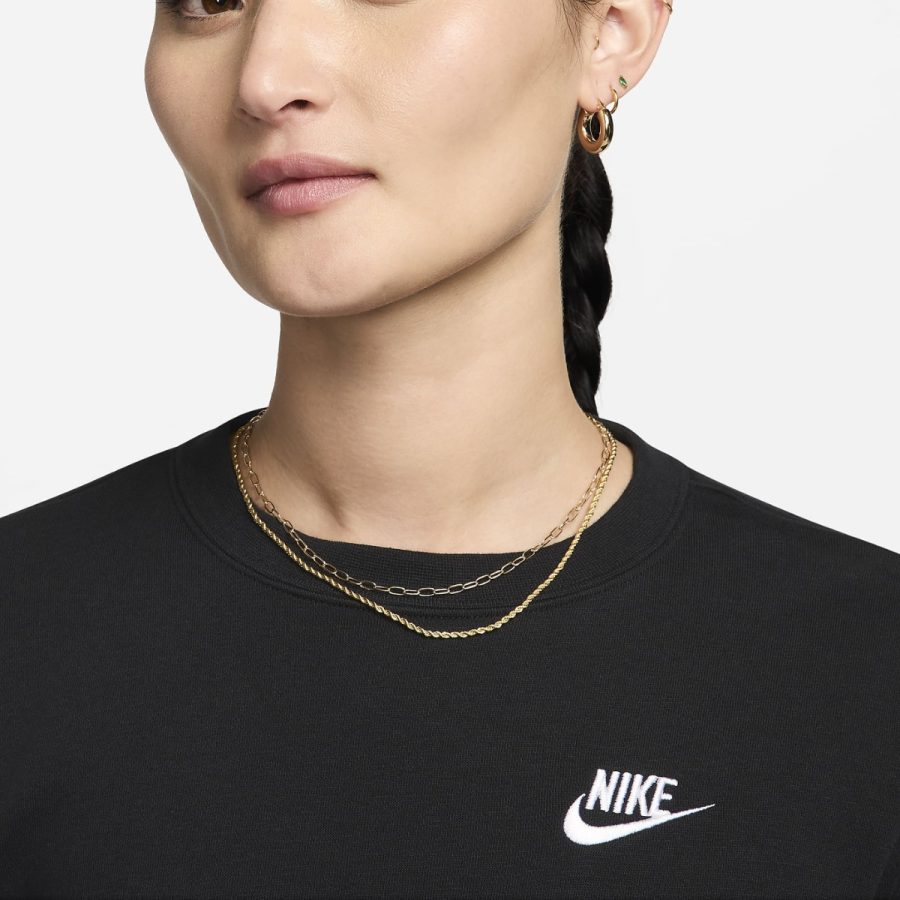 áo nike sportswear club fleece women's crew-neck sweatshirt dq5474-010