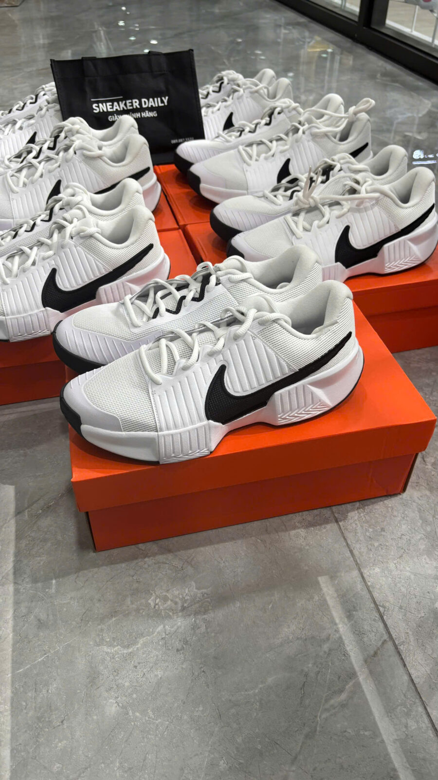 giày tennis/pickleball nike zoom gp challenge pro 'white black' fb3145-100