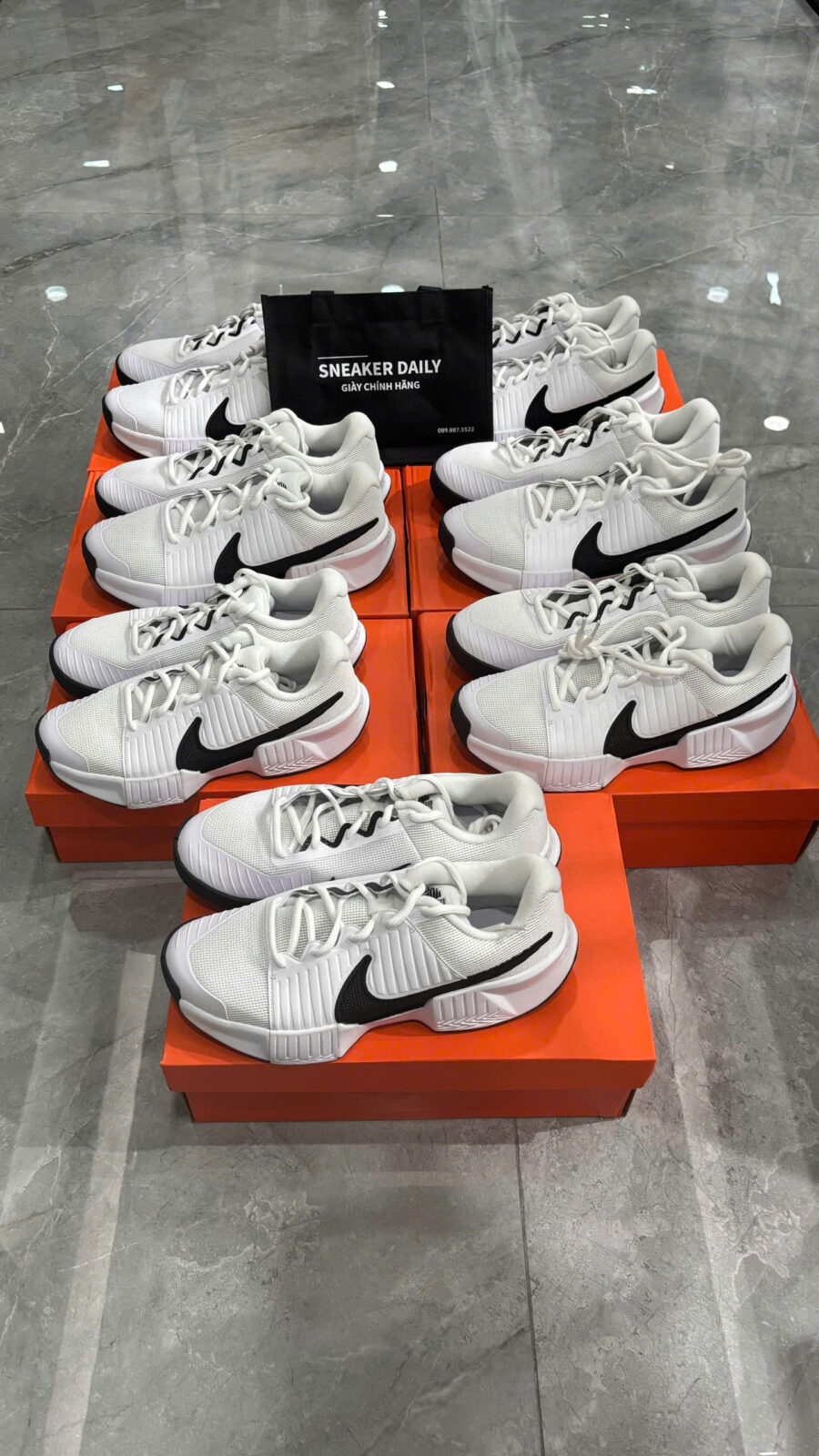 giày tennis/pickleball nike zoom gp challenge pro 'white black' fb3145-100