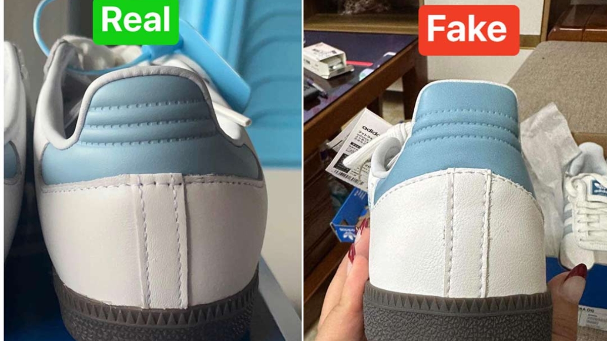 phân biệt giày adidas samba thật giả