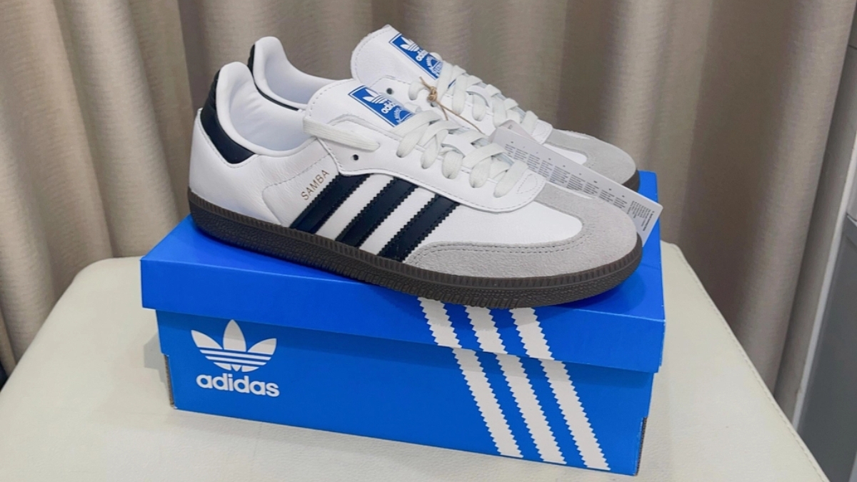 phân biệt giày adidas samba thật giả