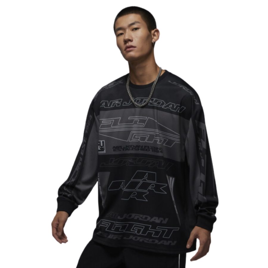 áo air jordan mvp graphic sweatshirt asia sizing black fv7240-133