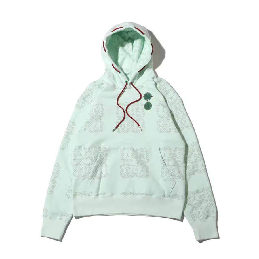 áo jordan x clot crossover china logo full print pullover asia edition autumn green do0008-394