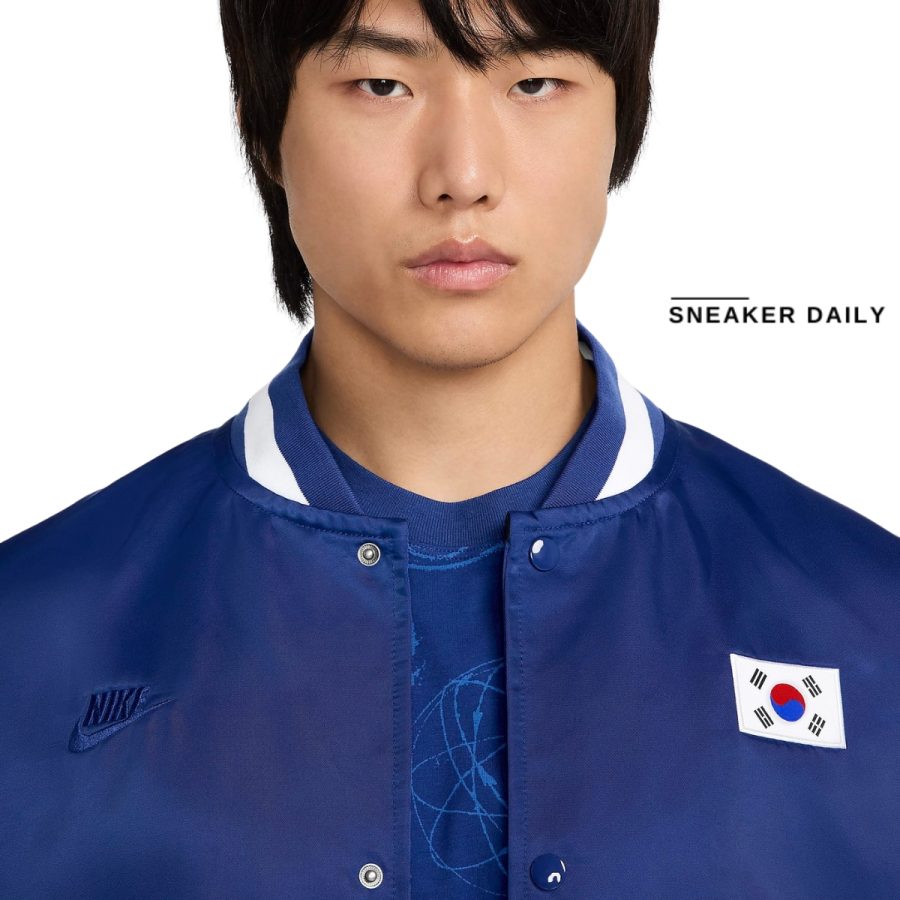 áo korea dugout men's nike breaking satin jacket fn9459-455