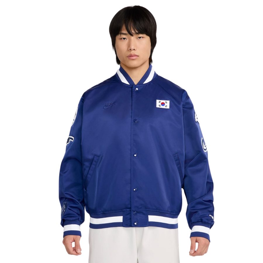 áo korea dugout men's nike breaking satin jacket fn9459-455