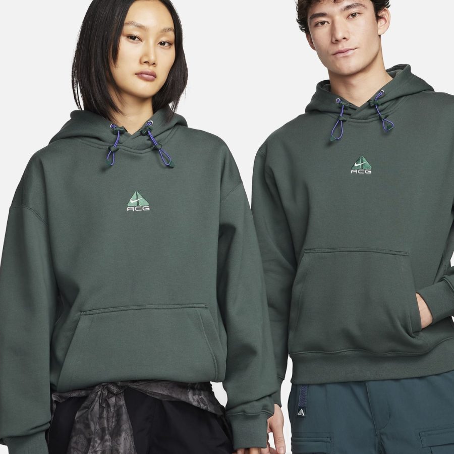 áo nike acg therma-fit fleece pullover hoodie 'vintage green' dh3088-338