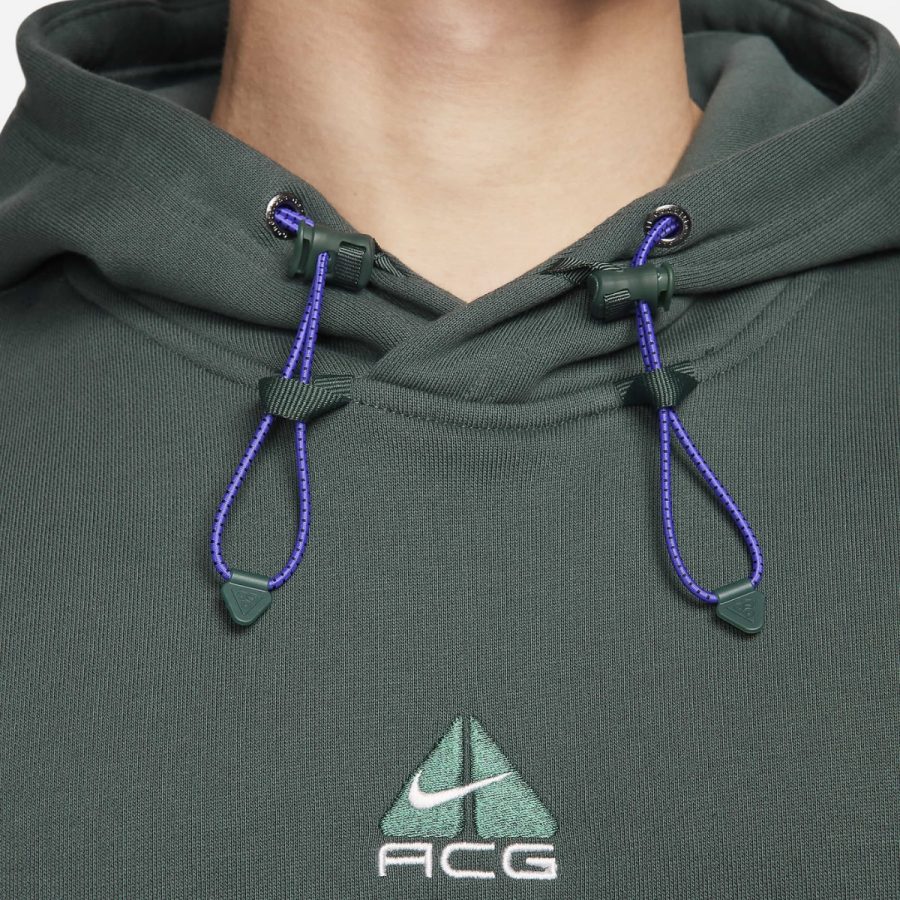 áo nike acg therma-fit fleece pullover hoodie 'vintage green' dh3088-338