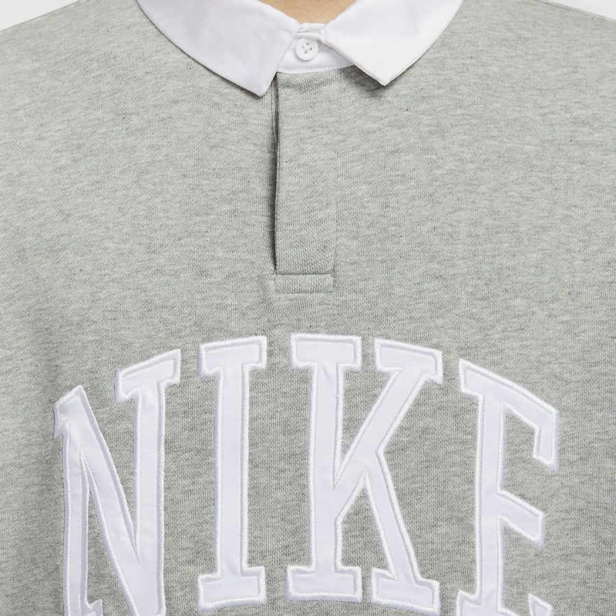 áo nike club fleece men's long-sleeve fleece polo fn3113-063