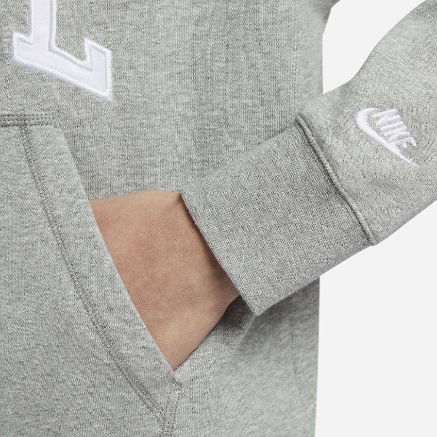 áo nike club fleece men's long-sleeve fleece polo fn3113-063