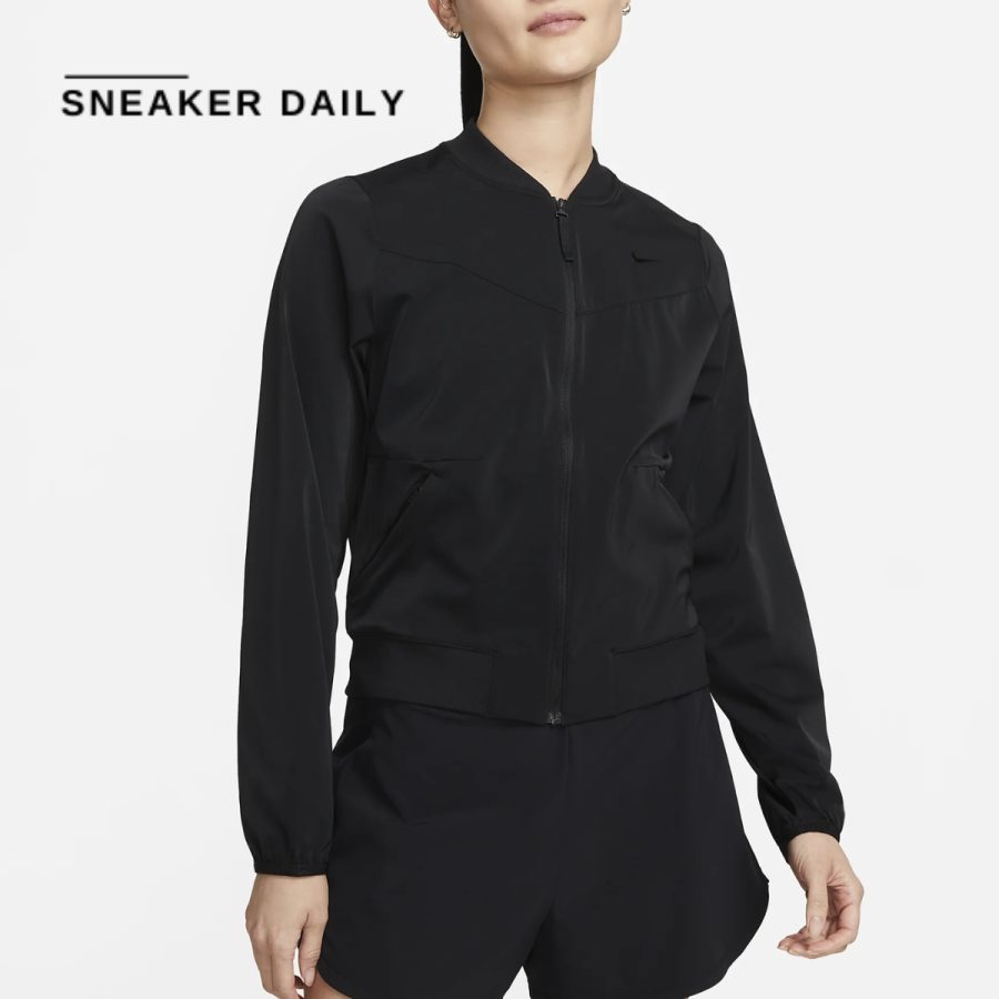 áo nike dry fit bliss women bomber jacket dv9452-010