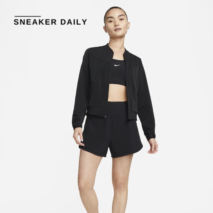 áo nike dry fit bliss women bomber jacket dv9452-010