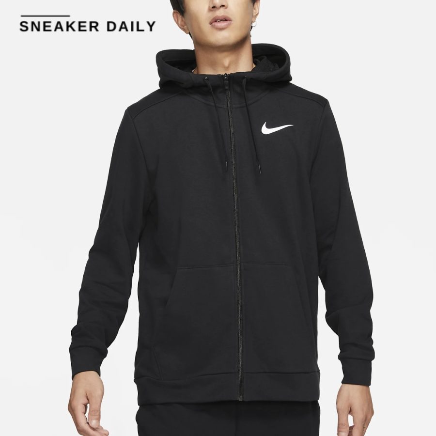áo nike dry fit men's full zip training hoodie cz6377-010