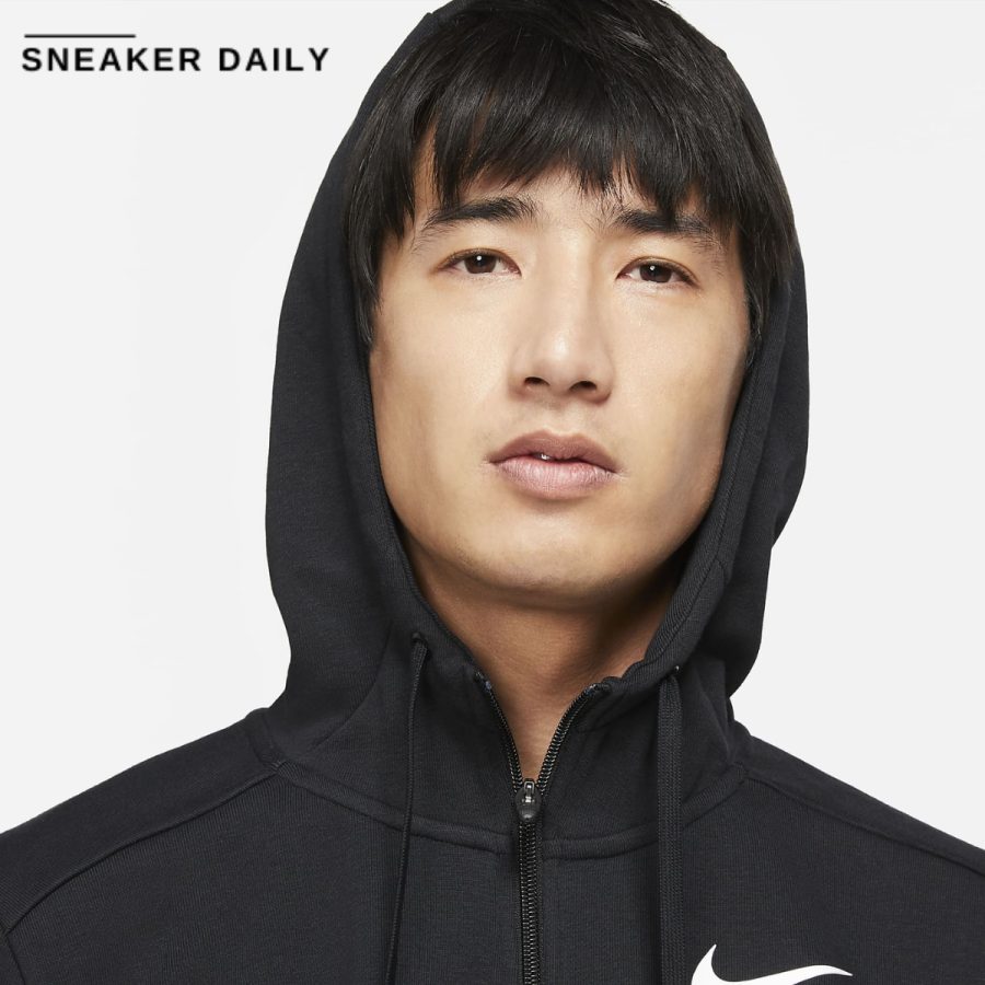 áo nike dry fit men's full zip training hoodie cz6377-010