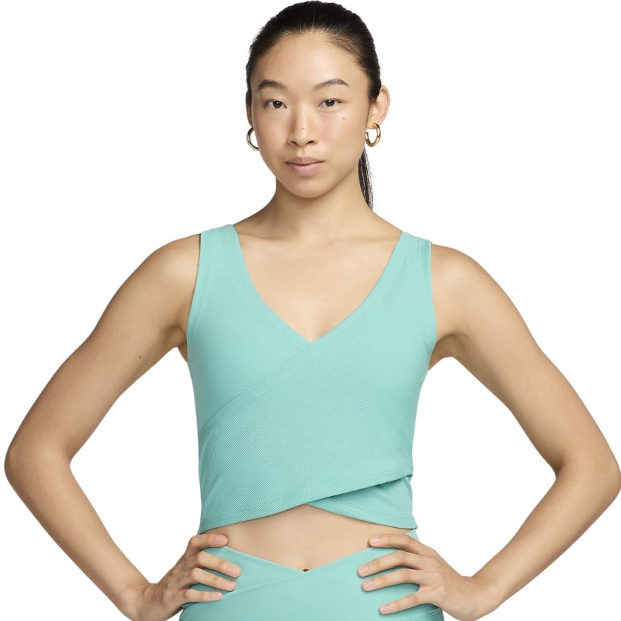 áo nike naki one fitted lip women's dra been fit cropped tank top fv7888-300