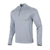 áo nike nk df elmnt top hz casual breathable half zipper sports long sleeves light grey dd4757-084