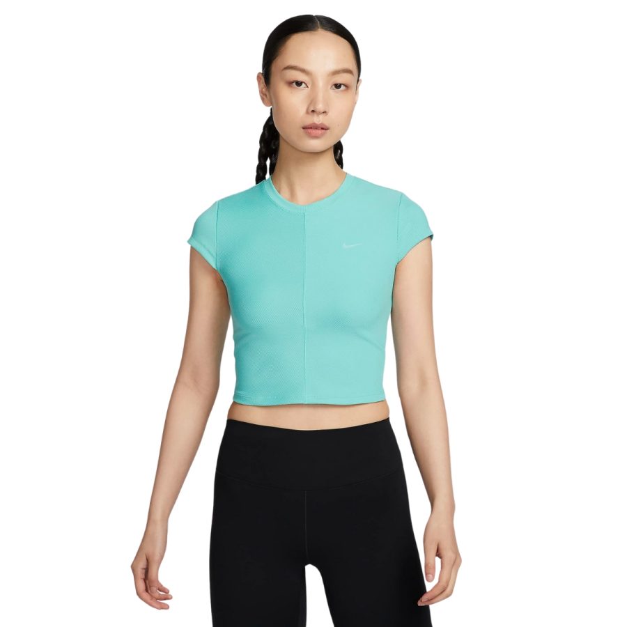 áo nike one fitted rib women's dri-fit short-sleeve cropped top fv7875-300