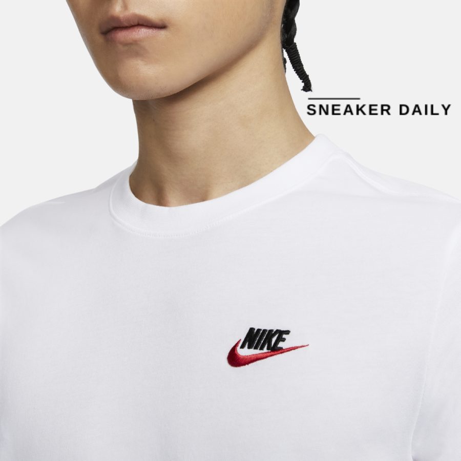 áo nike sportswear club men's t-shirt white ar4999-100