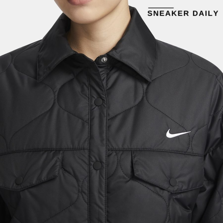 áo nike sportswear essentials women quilted trench fb8733-010