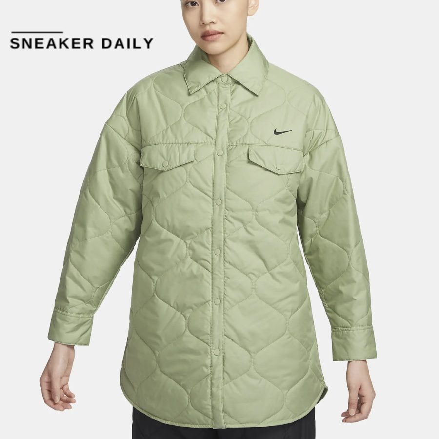 áo nike sportswear essentials women quilted trench fb8733-386