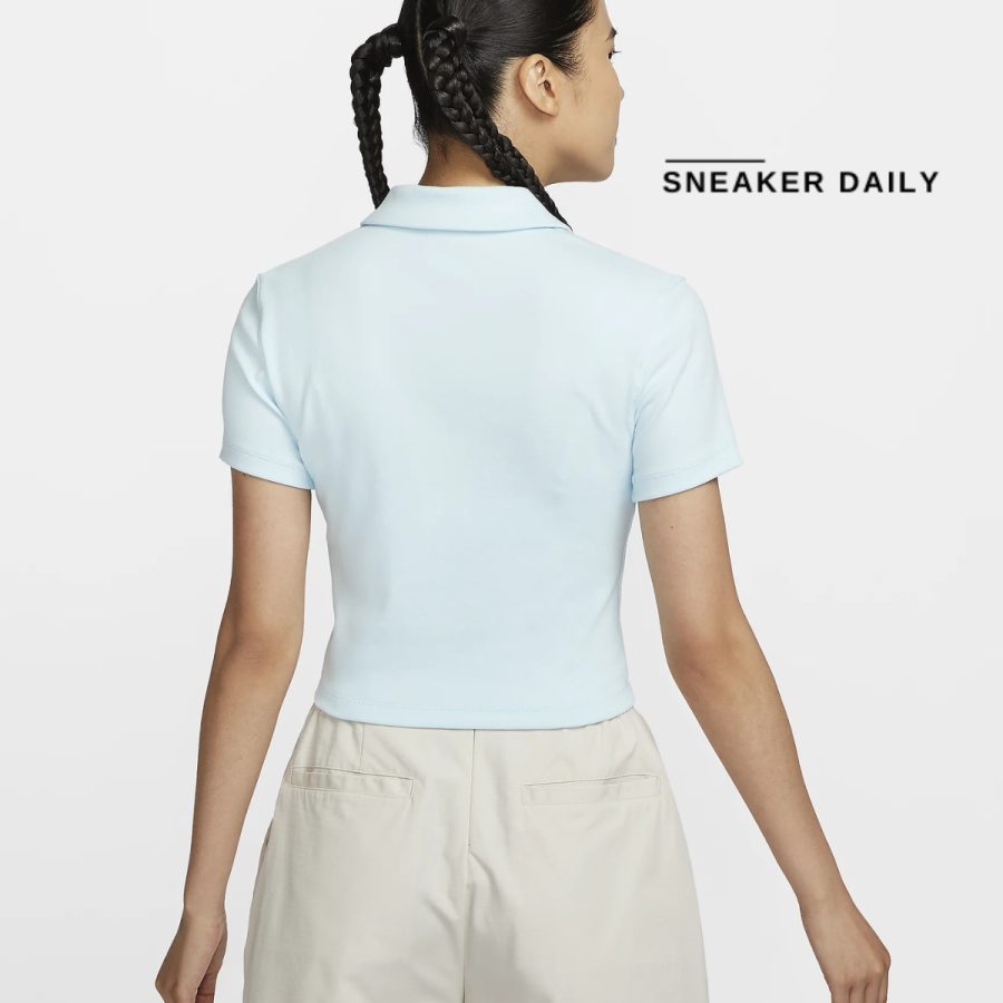 áo nike sportswear essentials women short sleeve polo top dv7885-474