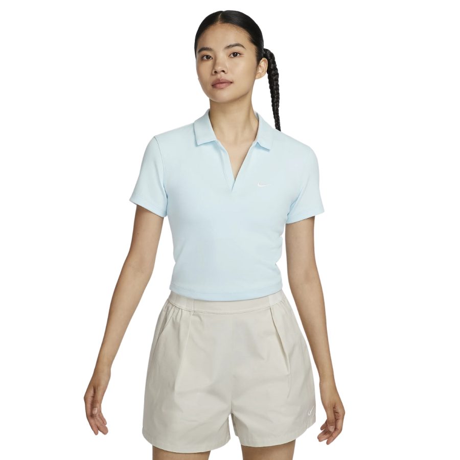 áo nike sportswear essentials women short sleeve polo top dv7885-474