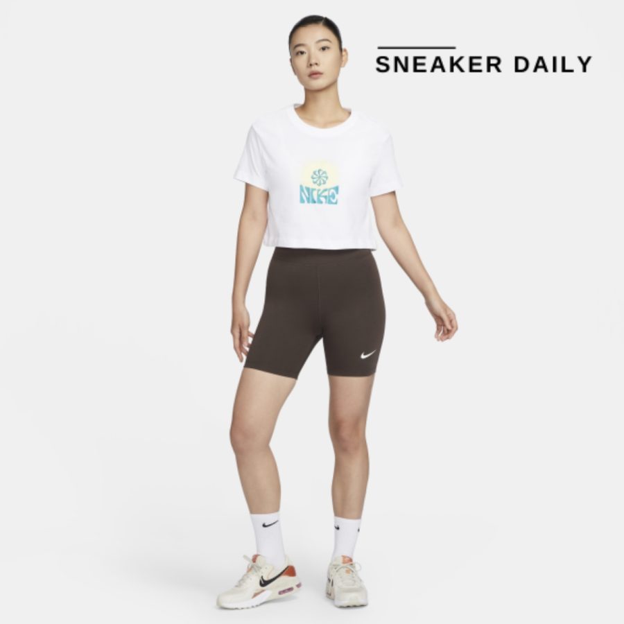 áo nike sportswear leg-a-see bike shorts 'brown' dv7798-237