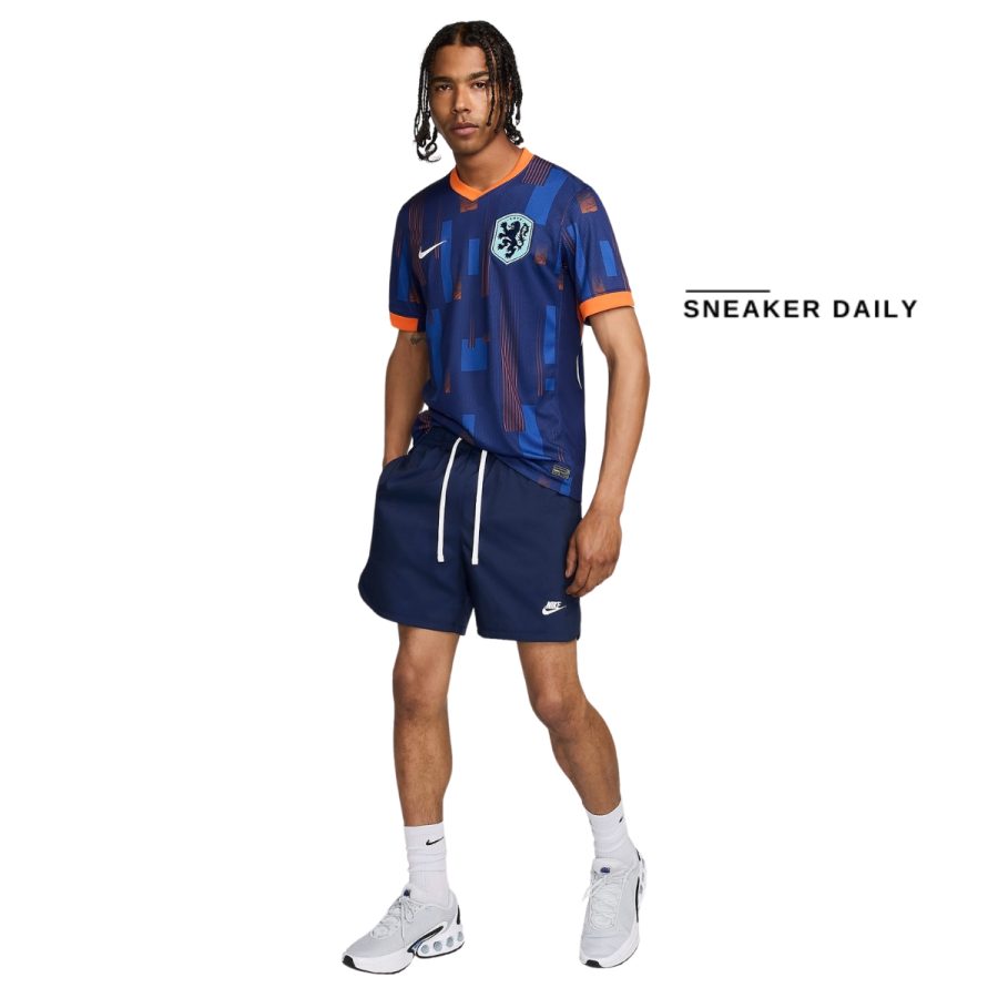áo netherlands (men's team) 2024/25 stadium away men's nike dri-fit football replica shirt fj1260-492
