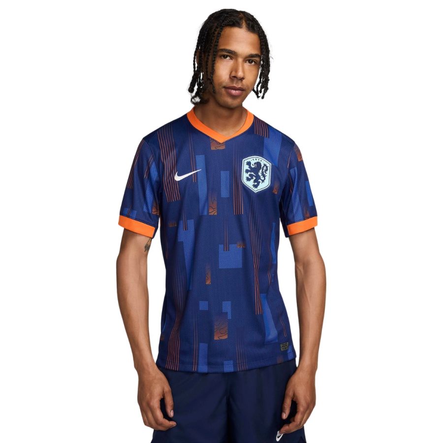 áo netherlands (men's team) 2024/25 stadium away men's nike dri-fit football replica shirt fj1260-492