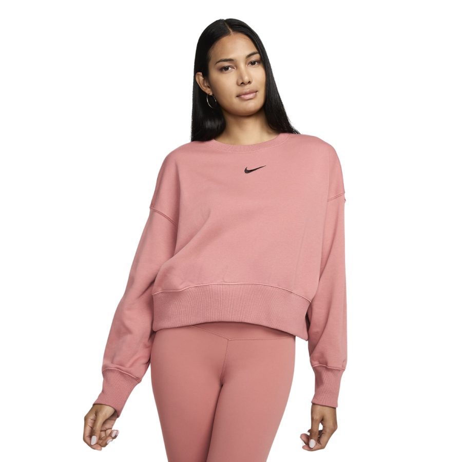 áo nike sportswear phoenix fleece women's oversized crew neck french terry sweatshirt fz6810-634