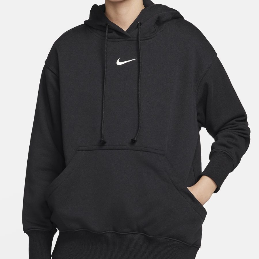 áo nike sportswear phoenix fleece women's oversized pullover french terry hoodie fz7197-010