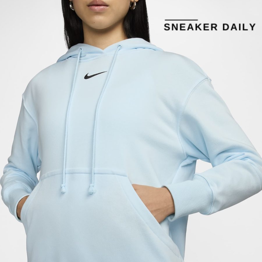 áo nike sportswear phoenix fleece women's oversized pullover french terry hoodie fz7197-474